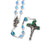 Our Lady of Victories artistic rosary with 100% recycled Bohemia glass beads