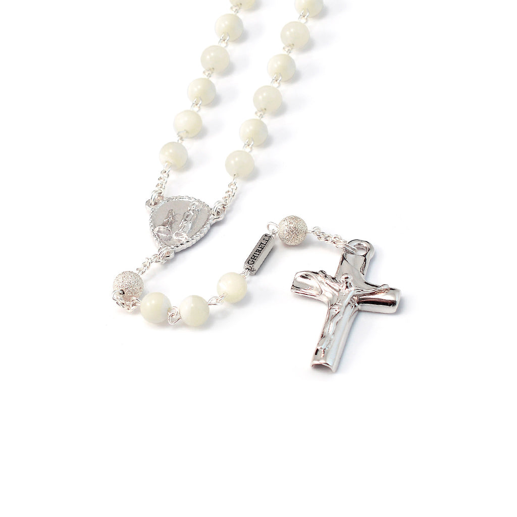 18ct White Gold Pearl Rosary Necklace | Cerrone Jewellers